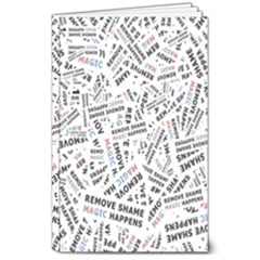 Embrace The Magic Inspirational Phrase Pattern 8  X 10  Softcover Notebook by dflcprintsclothing