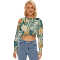 Leaves Pattern Flora Lightweight Long Sleeve Sweatshirt by Salmanaz77