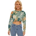 Leaves Pattern Flora Lightweight Long Sleeve Sweatshirt View1