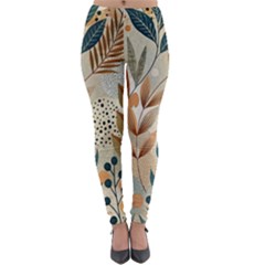 Leaves Pattern Floral Lightweight Velour Leggings by Salmanaz77