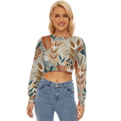 Leaves Pattern Floral Lightweight Long Sleeve Sweatshirt by Salmanaz77