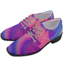 Swirl Twirl Design Pattern Purple Women Heeled Oxford Shoes View2