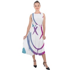 Blink 182 Logo Midi Tie-back Chiffon Dress by avitendut