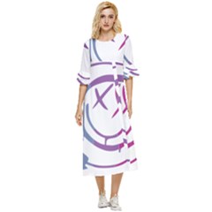 Blink 182 Logo Double Cuff Midi Dress by avitendut