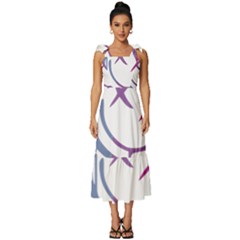 Blink 182 Logo Tie-strap Tiered Midi Chiffon Dress by avitendut