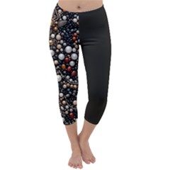 Pearls And Stones Capri Winter Leggings  by dedoma