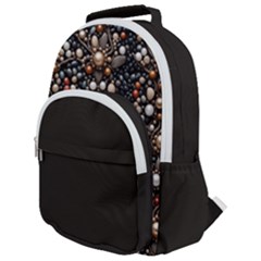 Pearls And Stones Rounded Multi Pocket Backpack by dedoma