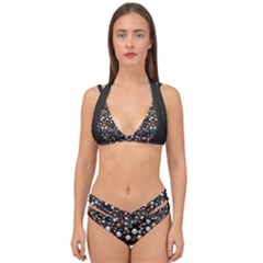 Pearls And Stones Double Strap Halter Bikini Set by dedoma