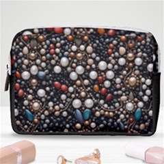 Pearls And Stones Make Up Pouch (medium) by dedoma