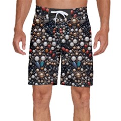 Pearls And Stones Men s Beach Shorts by dedoma