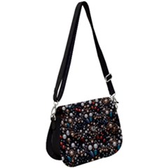 Pearls And Stones Saddle Handbag by dedoma