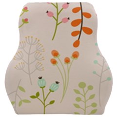 Boho Pattern Berries Flowers Nature Car Seat Velour Cushion  by Bedest