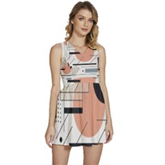 Abstract Architecture Sleeveless High Waist Mini Dress by Bedest