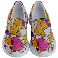 Architecture Glass Abstract Pattern Kids Lightweight Slip Ons by Bedest