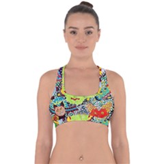 Supersonic Monster Mash Cross Back Hipster Bikini Top  by chellerayartisans