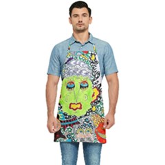 Supersonic Monster Mash Kitchen Apron by chellerayartisans