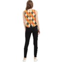 Halloween Argyle Pattern  V-Neck Cropped Tank Top View2