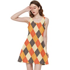 Halloween Argyle Pattern  Inside Out Racerback Dress by Safari