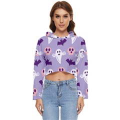 Boo Crew Halloween Season Women s Lightweight Cropped Hoodie by Safari