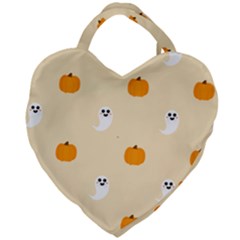 Pumpkin And Boo Crew Halloween  Giant Heart Shaped Tote by Safari