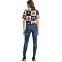 Seamless Halloween Pattern With Smiling Pumpkin 20240926 161714 0000 Women s Round Neck Short Sleeve Crop Top View4