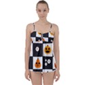 Seamless Halloween Pattern With Smiling Pumpkin 20240926 161714 0000 Babydoll Tankini Top View1