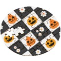 Seamless Halloween Pattern With Smiling Pumpkin 20240926 161714 0000 Wooden Puzzle Round View3