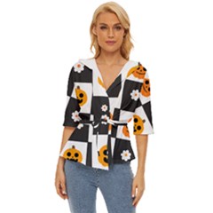 Seamless Halloween Pattern With Smiling Pumpkin 20240926 161714 0000 Lightweight Drawstring Hooded Top by Safari