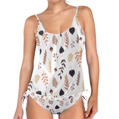 Autumn Seamless Leaves Pattern  Tankini Set by Safari