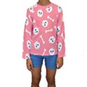 Halloween Pattern With Sculles And Bones 20240926 160927 0000 Kids  Long Sleeve Swimwear View1