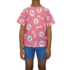 Halloween Pattern With Sculles And Bones 20240926 160927 0000 Kids  Short Sleeve Swimwear by Safari