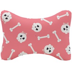 Halloween Pattern With Sculles And Bones 20240926 160927 0000 Seat Head Rest Cushion by Safari