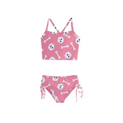 Halloween Pattern With Sculles And Bones 20240926 160927 0000 Girls  Tankini Swimsuit by Safari