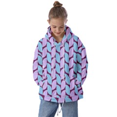 Purple Blue Pattern Kids  Oversized Hoodie by ytdream