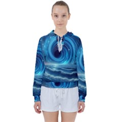 Astral Waveform Fantasy Women s Tie Up Sweat by Grandong