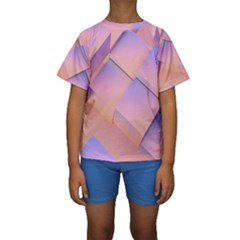 3d Texture Abstract Pattern Vintage Kids  Short Sleeve Swimwear by Grandong