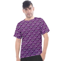 Violet White Pattern Men s Sport Top by ytdream