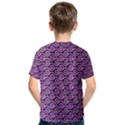 Violet White Pattern Kids  Cotton T-Shirt View2