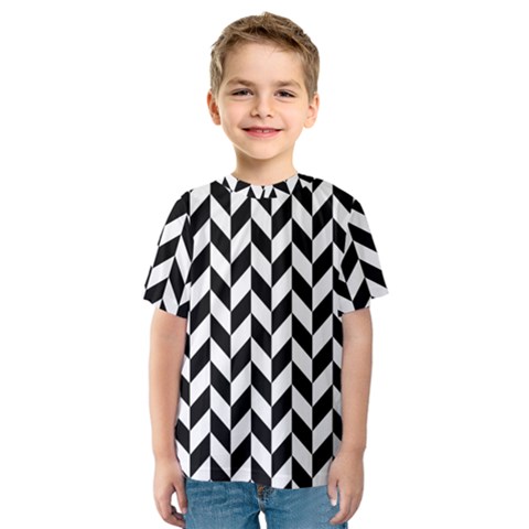 Black And White Pattern Kids  Sport Mesh T-shirt by ytdream