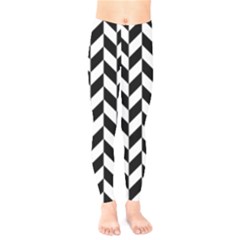 Black And White Pattern Kids  Classic Winter Leggings by ytdream