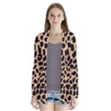 Leopard Skin Pattern Drape Collar Cardigan View1