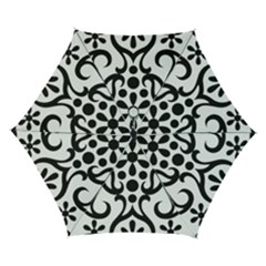 A Black And White Image Of An Ornate Design Automatic Folding Umbrella With Case (small) by catchydesignhill