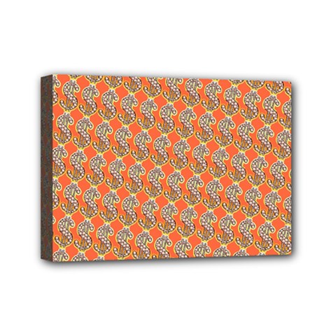 Diamond Dollar Sign Pattern Mini Canvas 7  X 5  (stretched) by ExtraAwesomeSauce