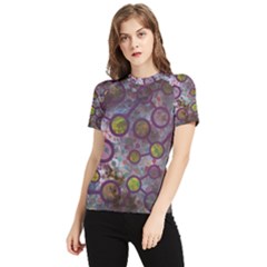 Abstract Molecular Space Art Women s Short Sleeve Rash Guard by ExtraAwesomeSauce