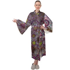 Abstract Molecular Space Art Maxi Velvet Kimono by ExtraAwesomeSauce