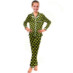 Royalty Inspired Crown Pattern Kids  Satin Long Sleeve Pajamas Set by ExtraGoodSauce