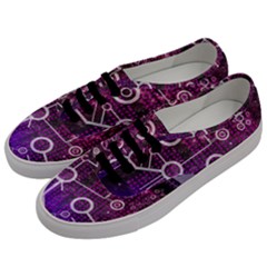 Cosmic Network Geometric Art Men s Classic Low Top Sneakers by ExtraAwesomeSauce