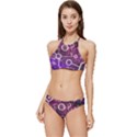 Cosmic Network Geometric Art Banded Triangle Bikini Set View1