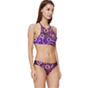 Cosmic Network Geometric Art Banded Triangle Bikini Set View3