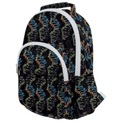 Multicolored Dna Strand Art Rounded Multi Pocket Backpack by ExtraAwesomeSauce